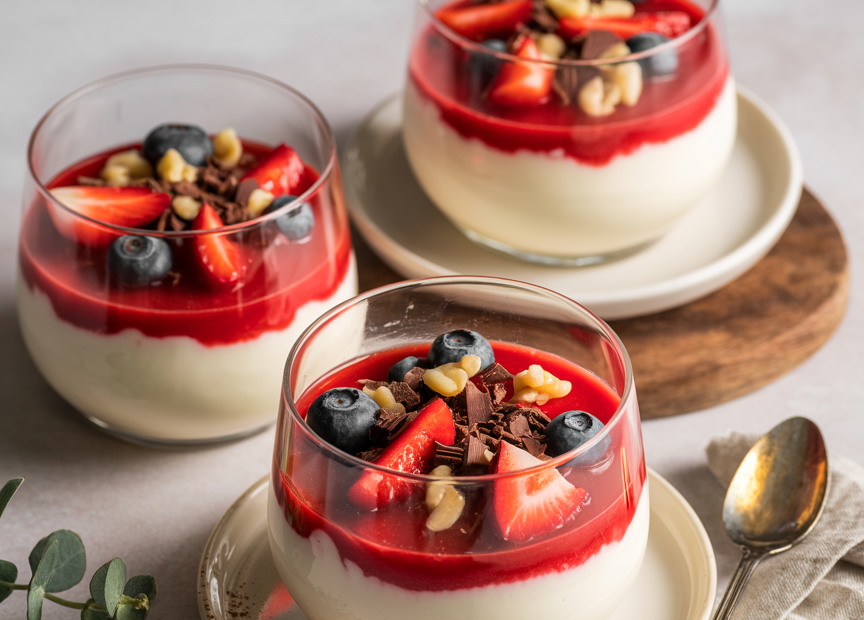 Keto Vanille-Quark mit Beeren