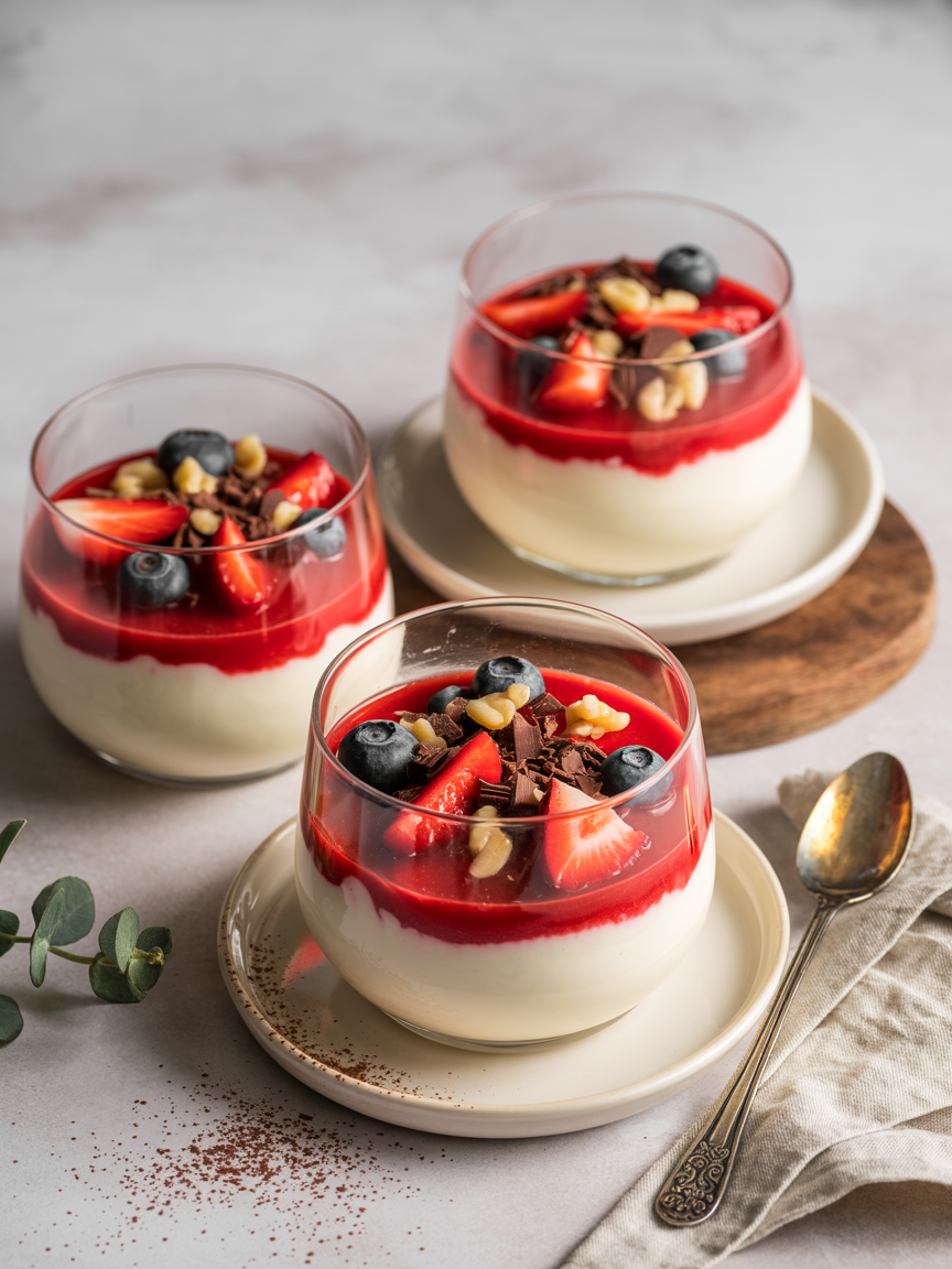 Keto Vanille-Quark mit Beeren