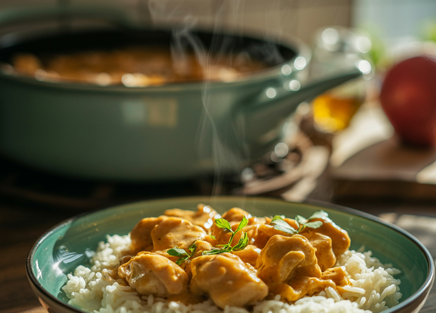 Hähnchen in Rahmsauce